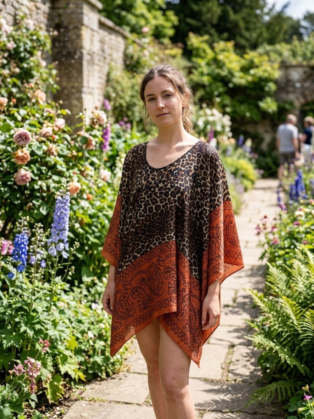 Leopard Print & Rust Women’s Swim Cover-Up